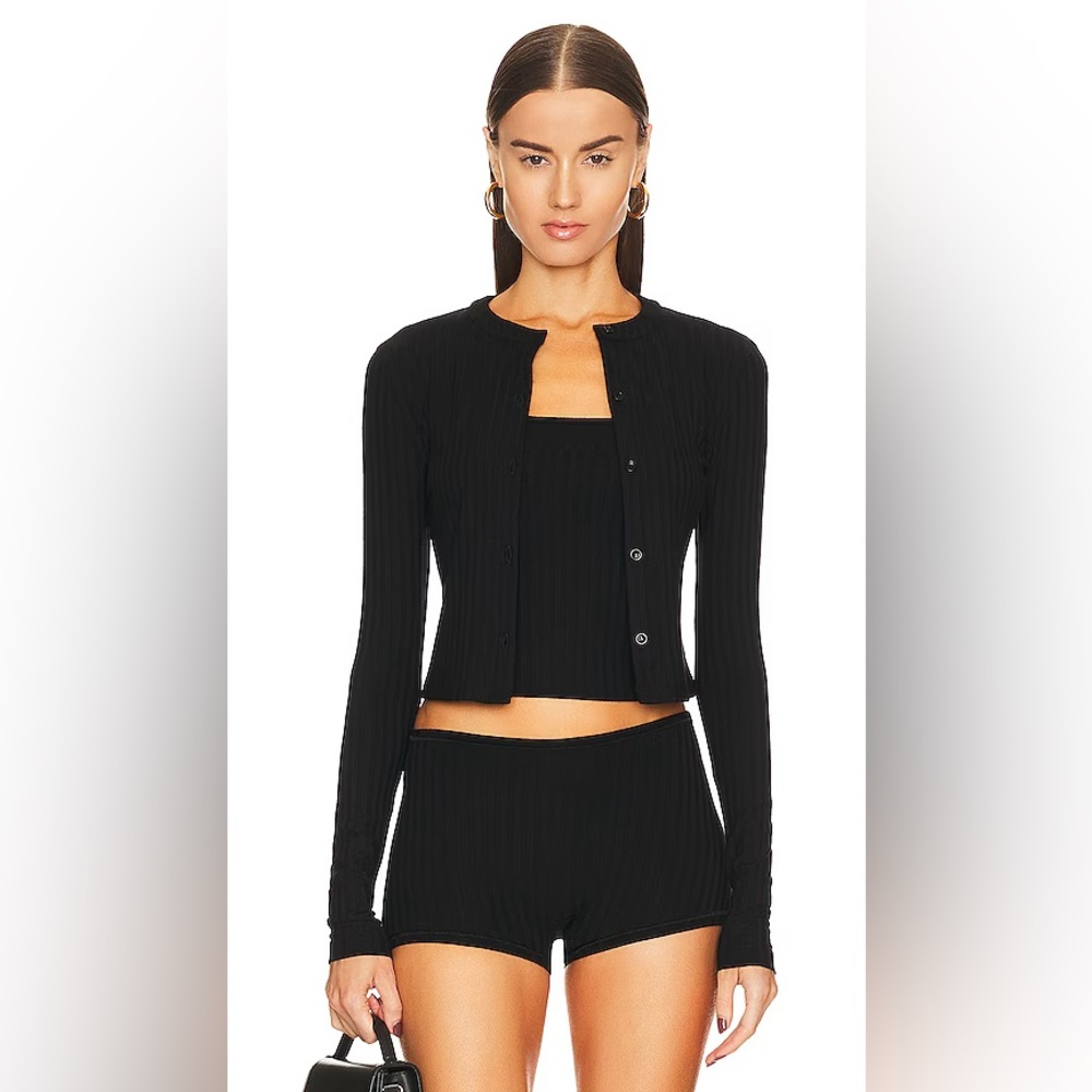 Elegant Black Women's Cardigan Sweater